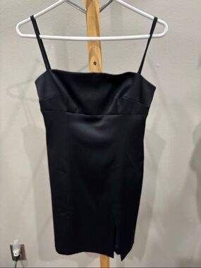 Laundry By Shelli Segal Black Satin Mini Dress